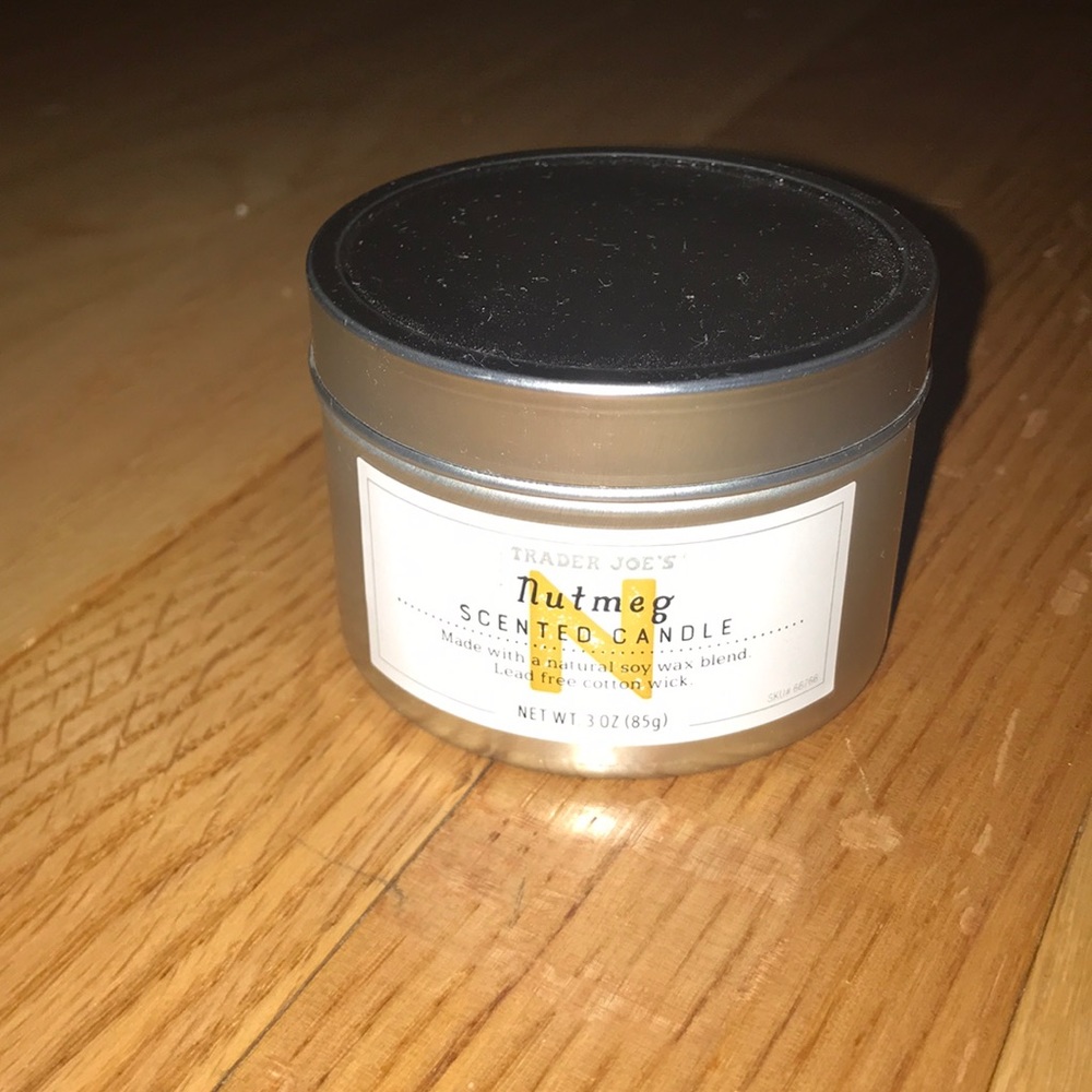NEW Trader Joe’s Nutmeg Scented Candle